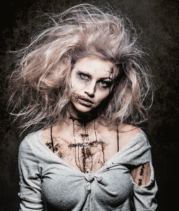 Sustainable Zombie hairstyle by Eco hair studio